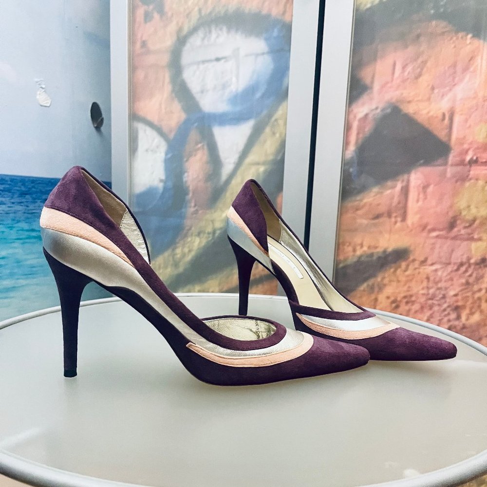 PURPLE GENUIE Suede Pump Heels  C label  8,5